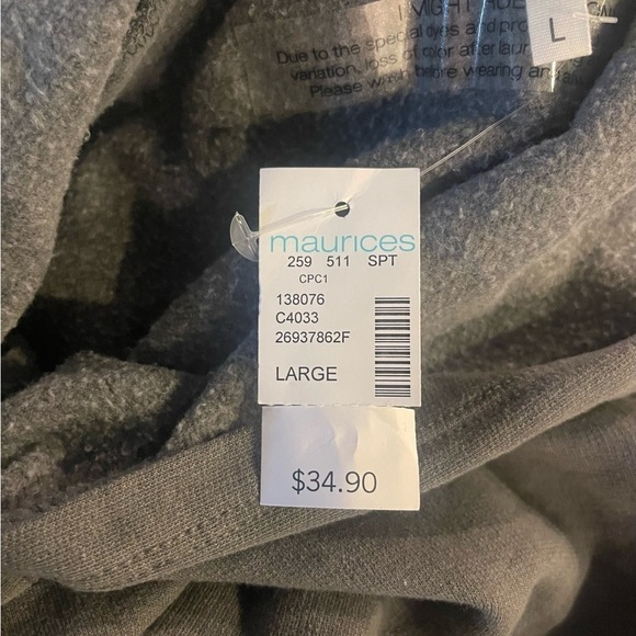 Maurices Gray Ruffled Hem Hoodie - Picture 10 of 12